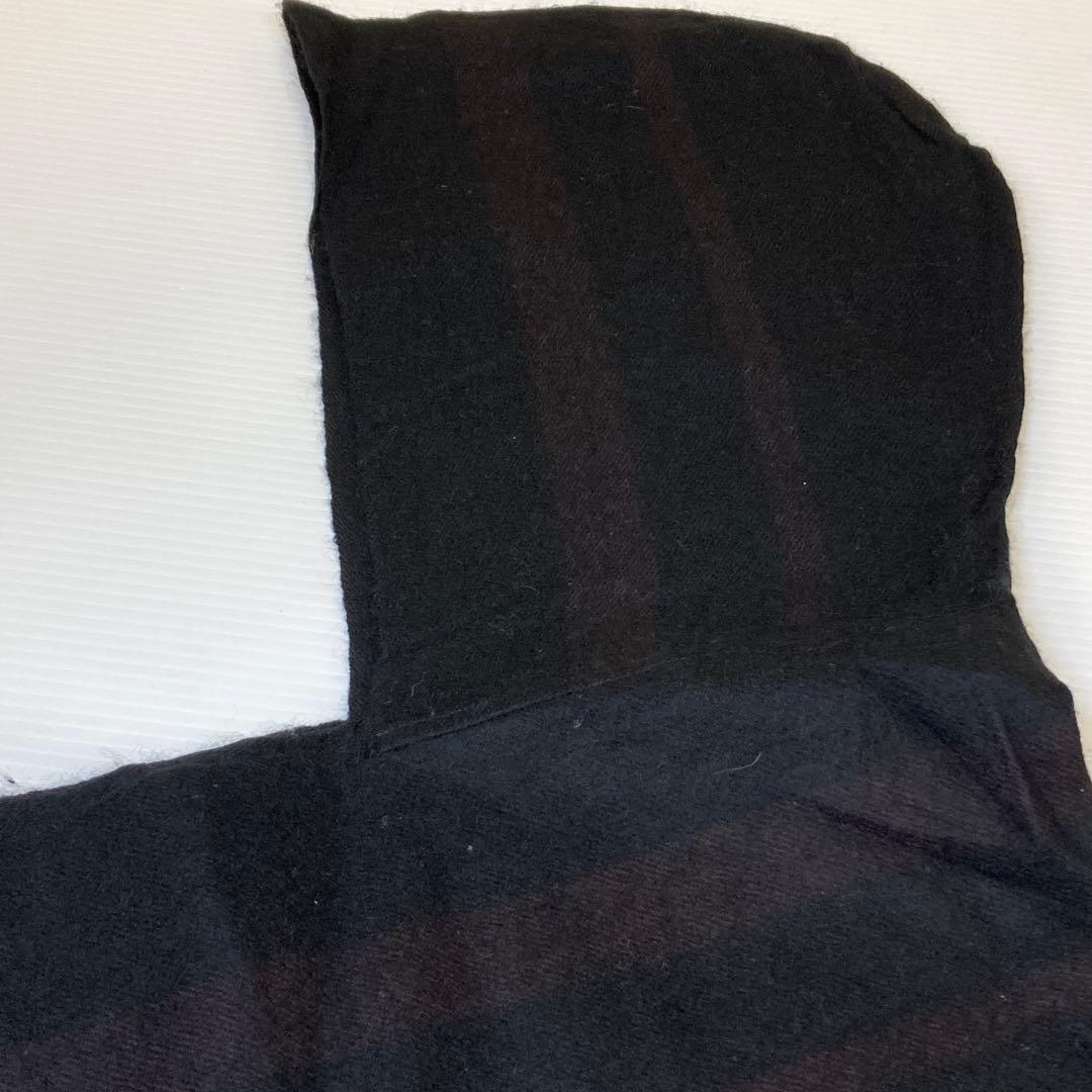 Y's ヨウジヤマモト　ストール　フード有り　ブラック系　K473