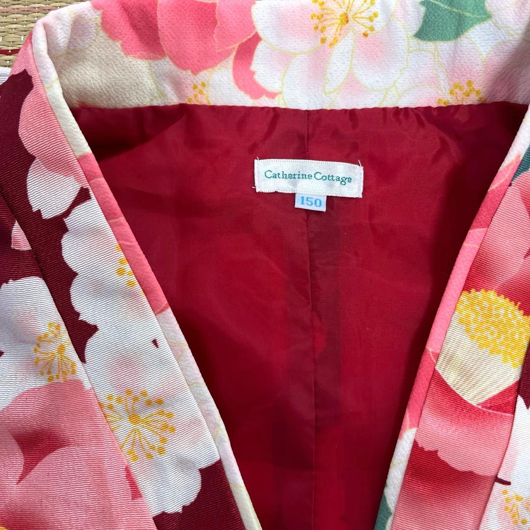 キャサリンコテージ　袴　150センチ　椿　5点セット　襦袢　ヘアアクセ付き