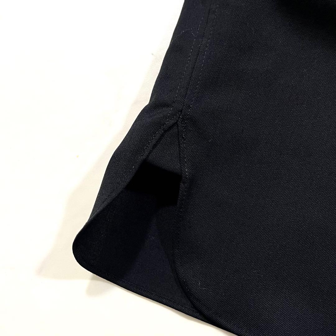 ebure エブール ポリウールツイル ブラウス 半袖シャツ 黒 2023年製