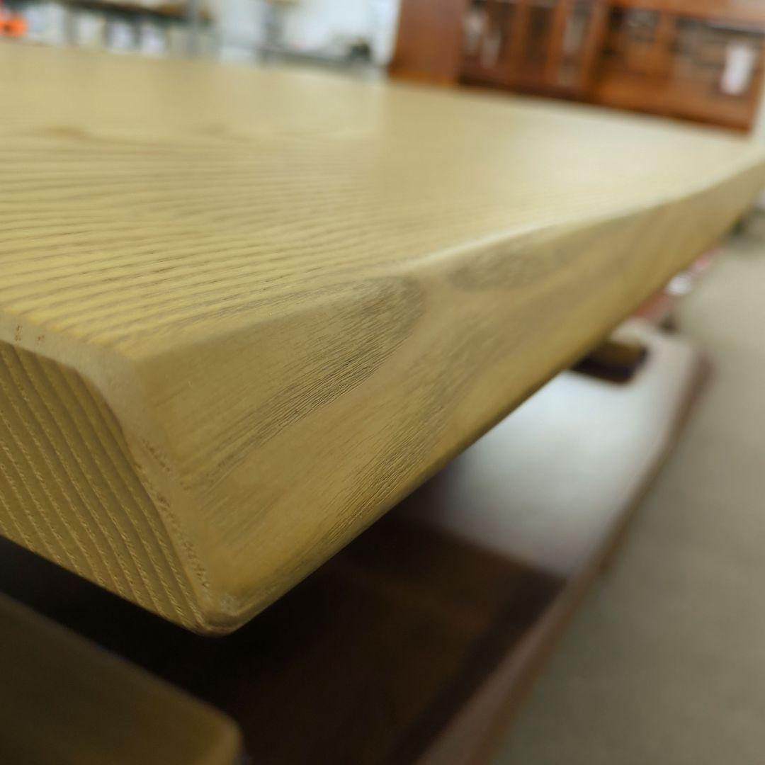 送料込み　未使用　タモ無垢材　うずくり　天然木 座卓テーブル　座卓