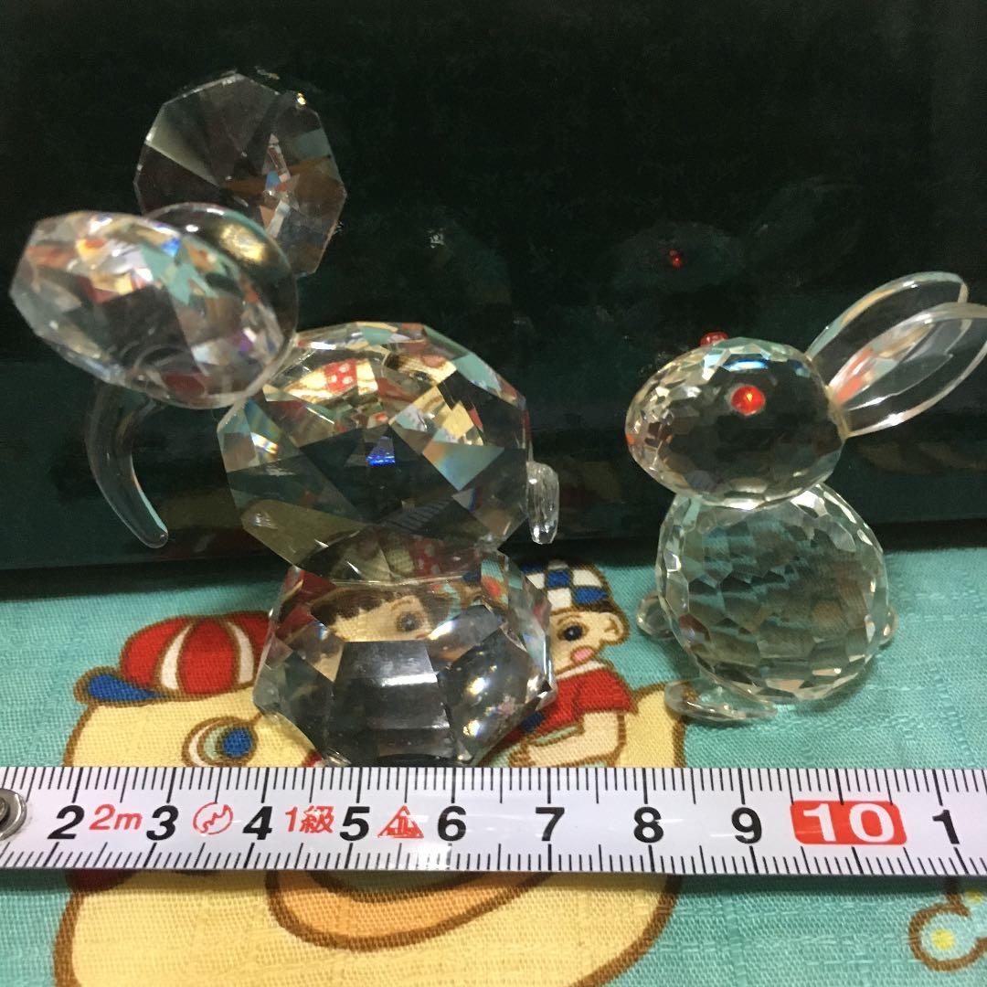 スワロフスキーセット　ウサギとゾウ