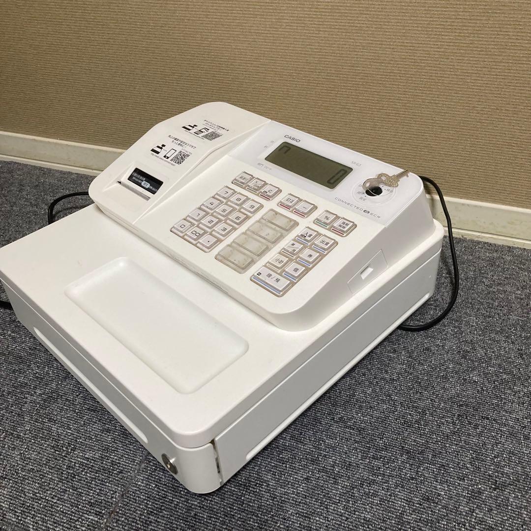 美品　CASIO レジ　SR-G3 ホワイト　スマホ連動　動作チェック済み