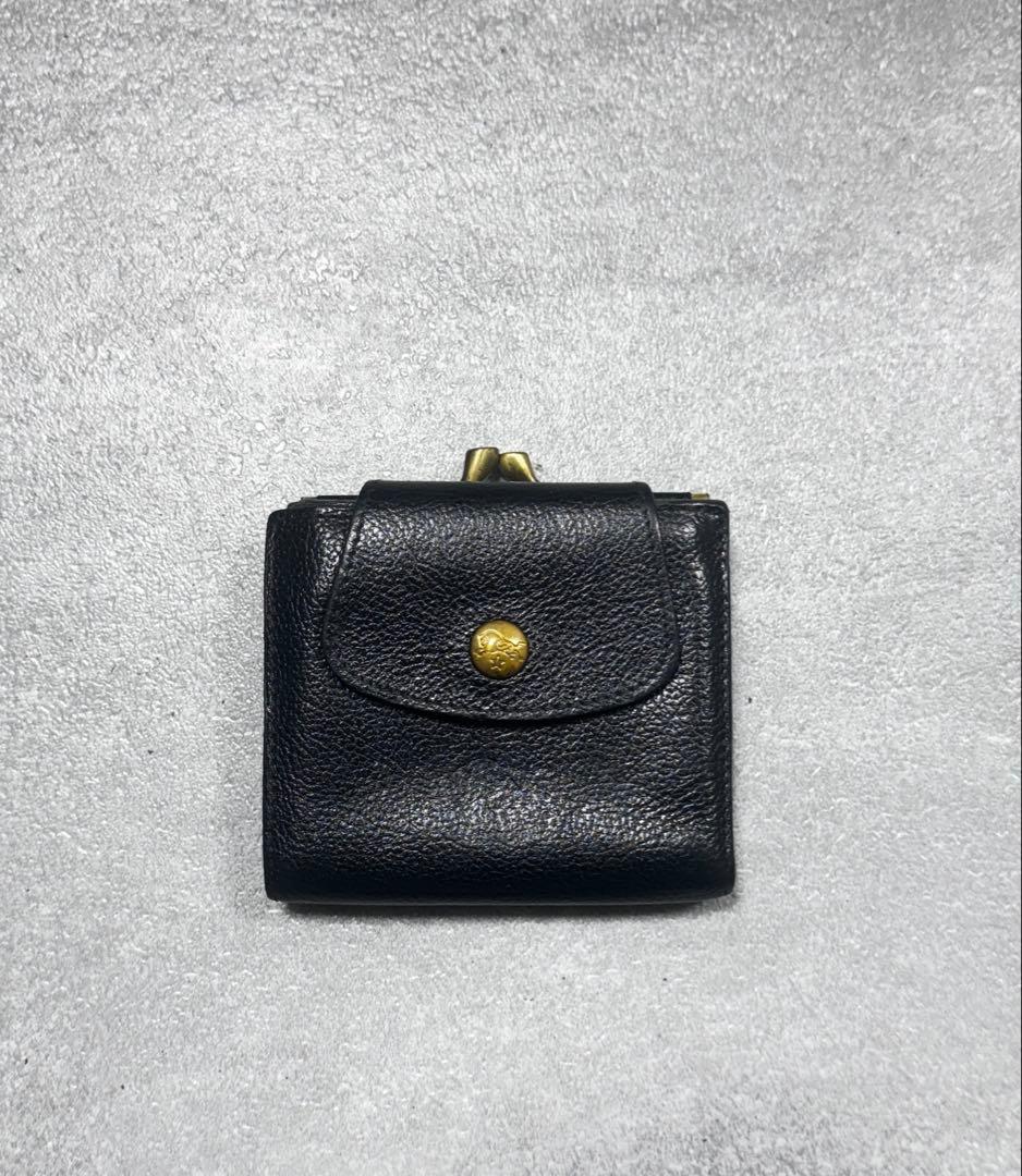 イルビゾンテ　黒 レザー 二つ折り財布