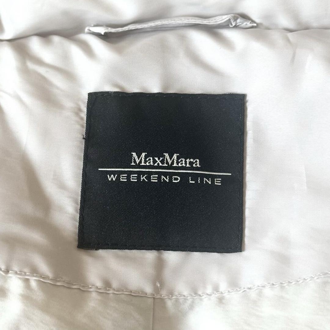 極美品 MAX MARA ベルテッド ロング ダウンコート アイボリー40