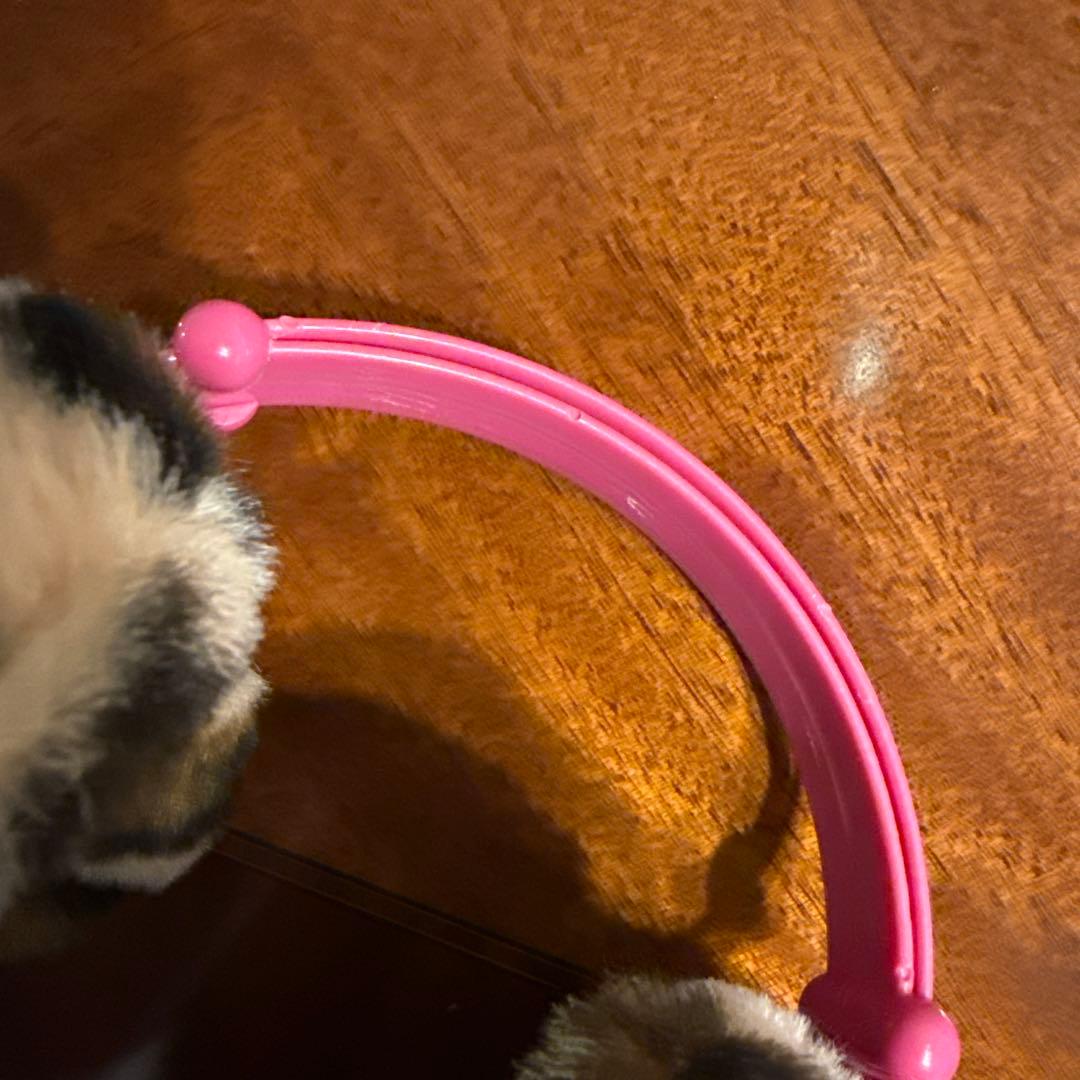 ミニー ヒョウ柄 イヤーマフ ディズニー耳あて ピンクリボンパール付き レア