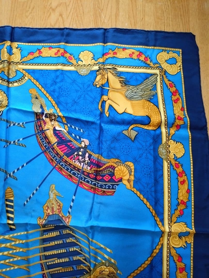 HERMES エルメス スカーフ カレ90 ベニスの舟乗り