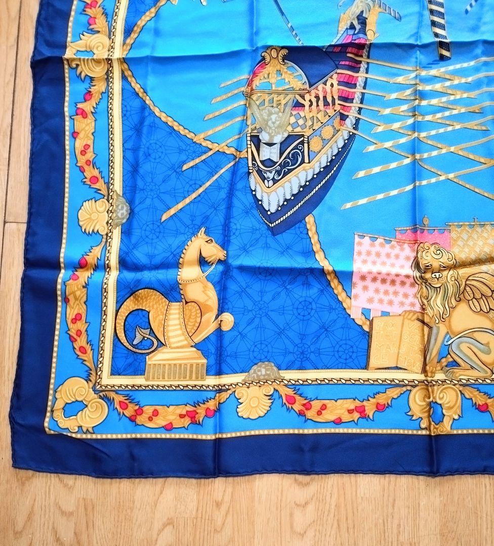 HERMES エルメス スカーフ カレ90 ベニスの舟乗り