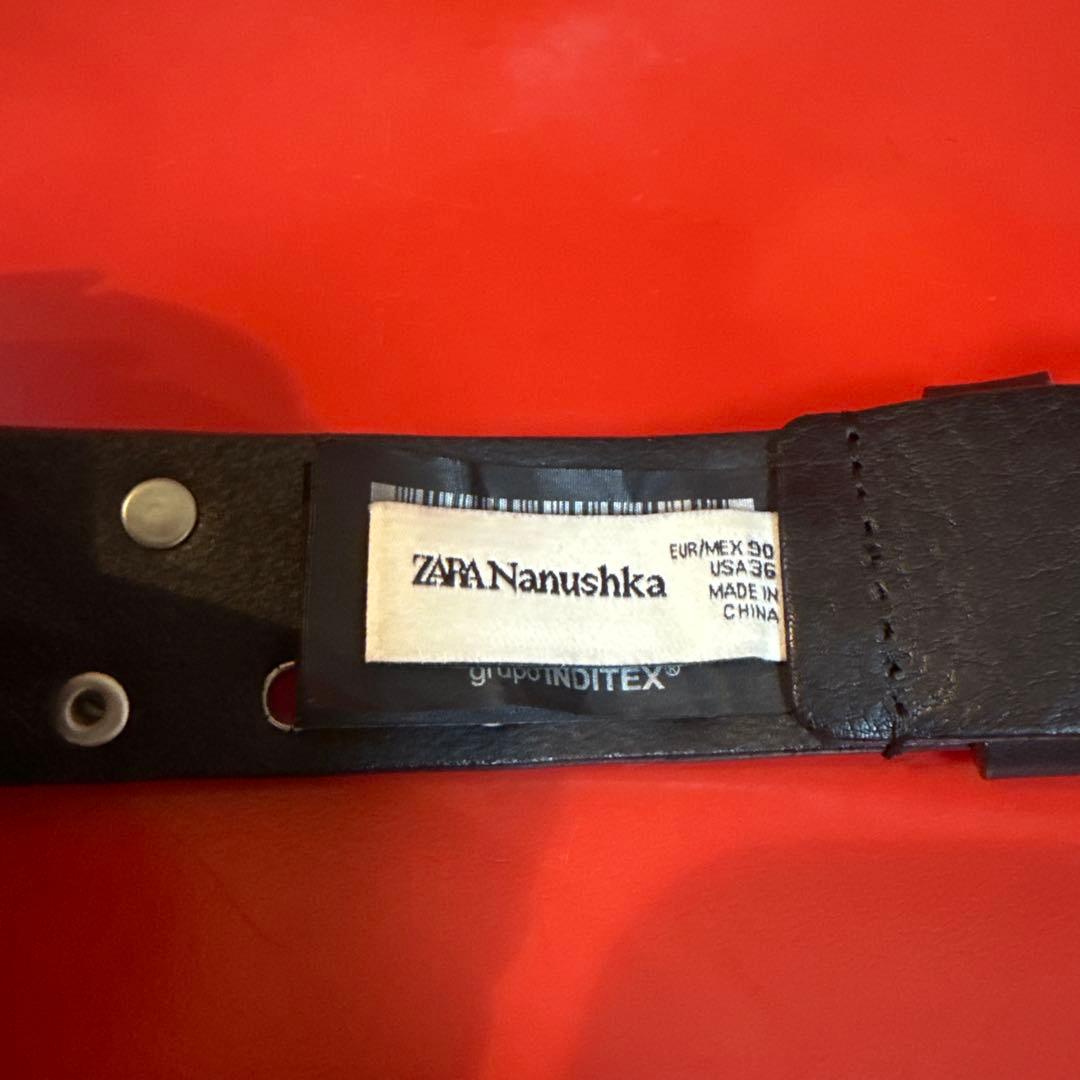 完売 ZARA Nanushka スタッズ レザーベルト ナヌーシュカ 90