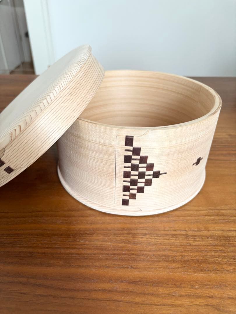 【新品未使用品】おひつ　杉　自然素材　柴田慶信商店　ごはん　七寸　わっぱ