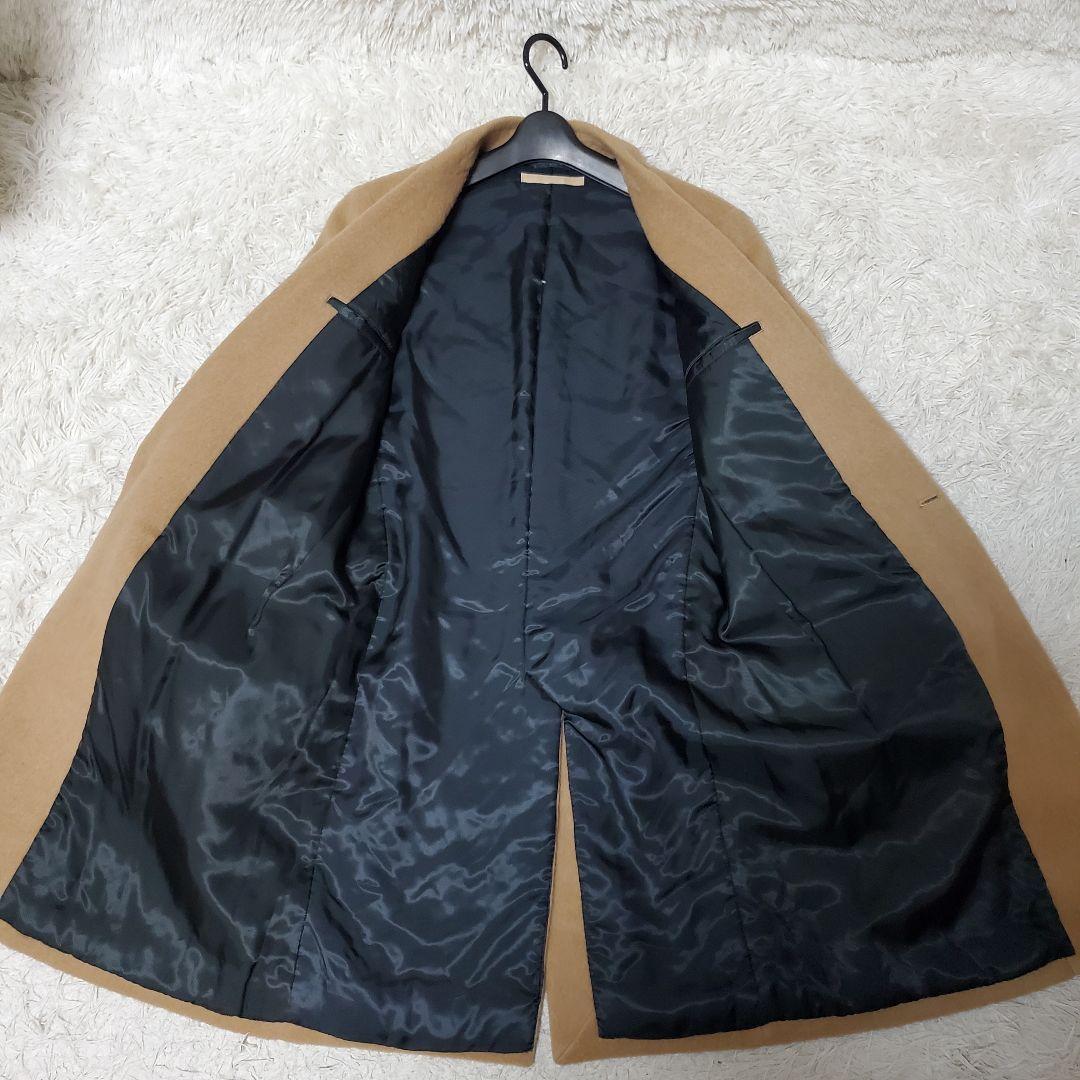 希少 AUGUSTE キャメル100% チェスターコート 1ボタン 日本製 M