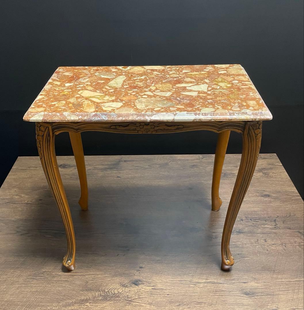 サイドテーブル ネストテーブル 大理石　猫脚