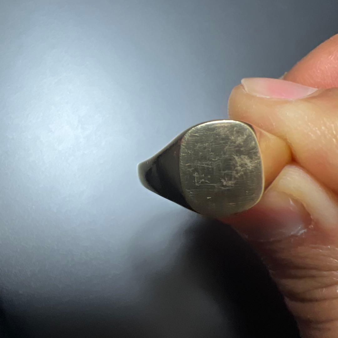 9ct シグネットリング 印台リング　ヴィンテージ 9金