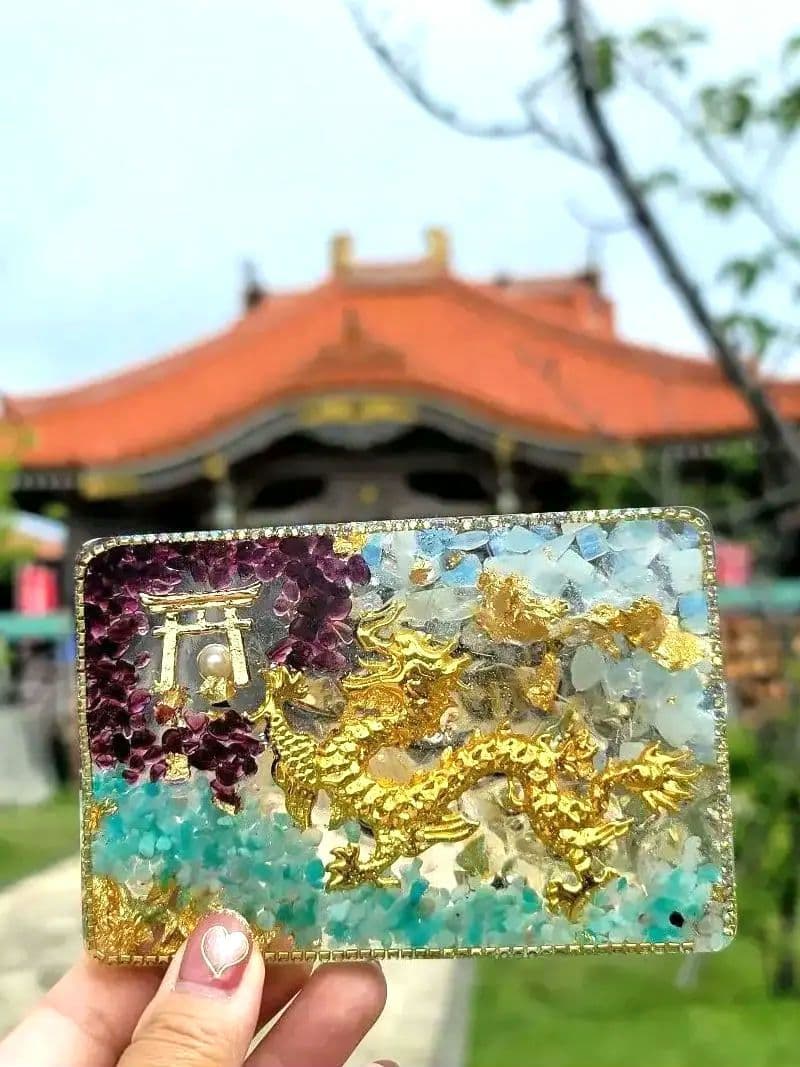 A★本日価格限定品★幸せを掴み人生の成功へと導く龍神オルゴプレート