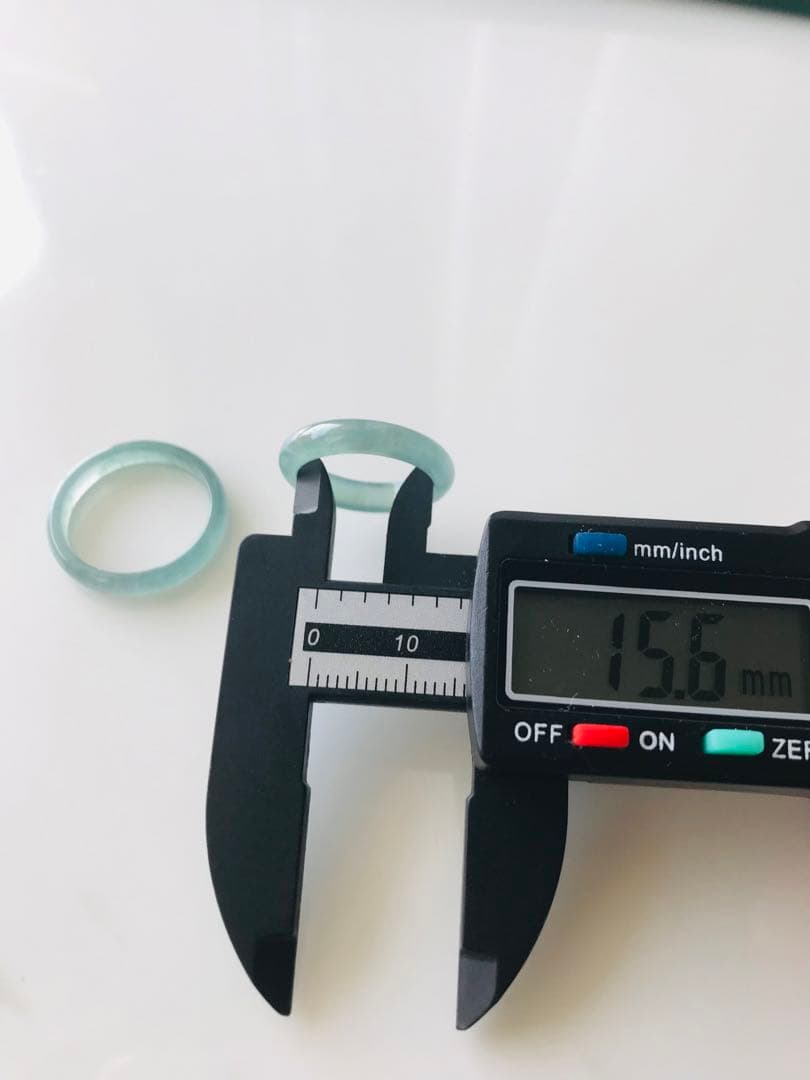 [R100-001&002］ 翡翠　くりぬきリング　グアテマラ産　9号&16号