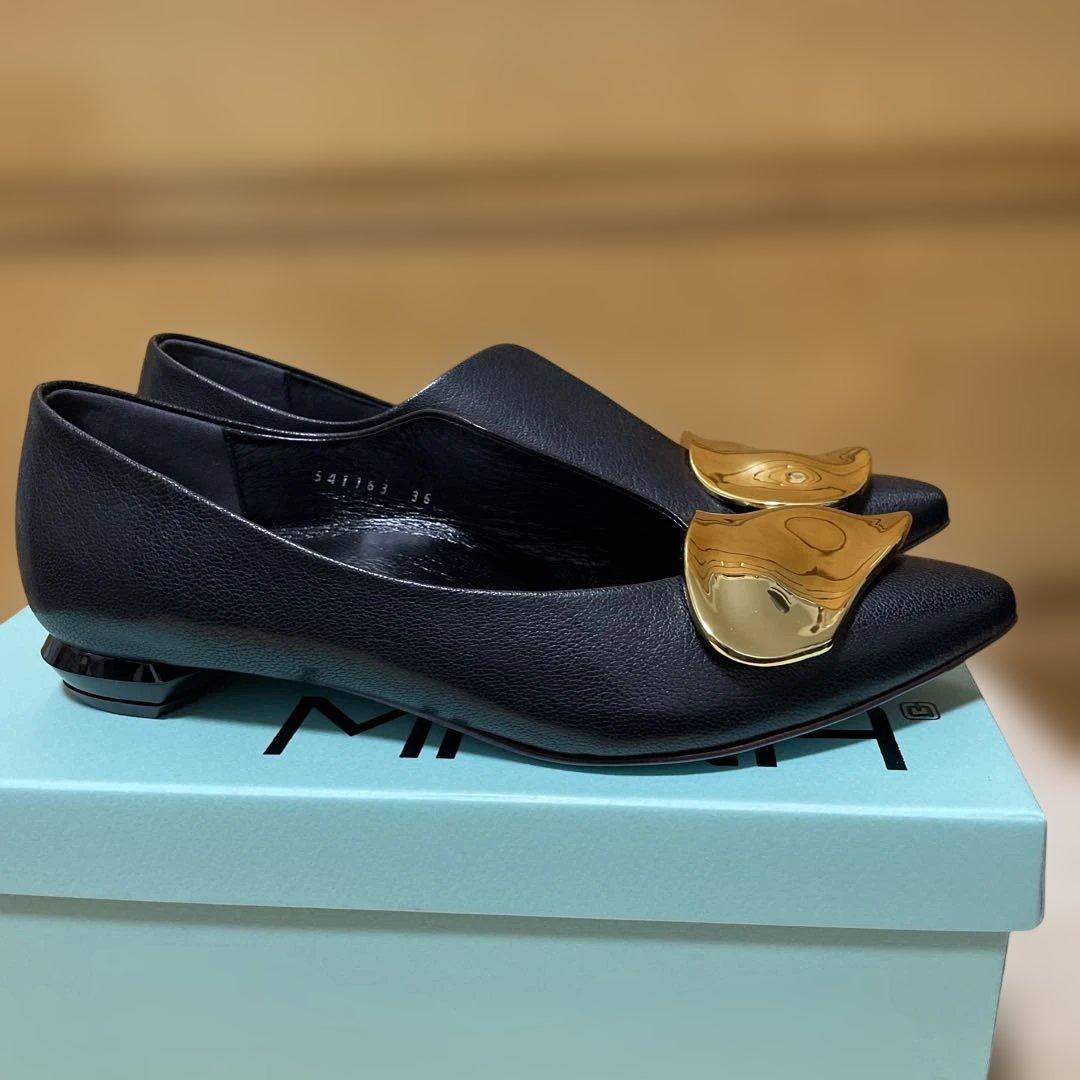 m*i様 MANAビーンズパンプス ブラック 36size 23㌢ 新品