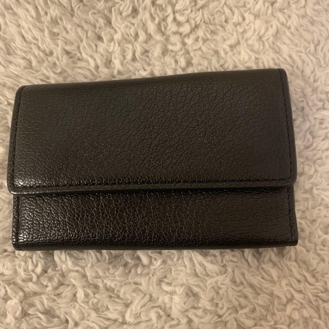 Maison Margiela ブラックレザー キーリングケース キーケース