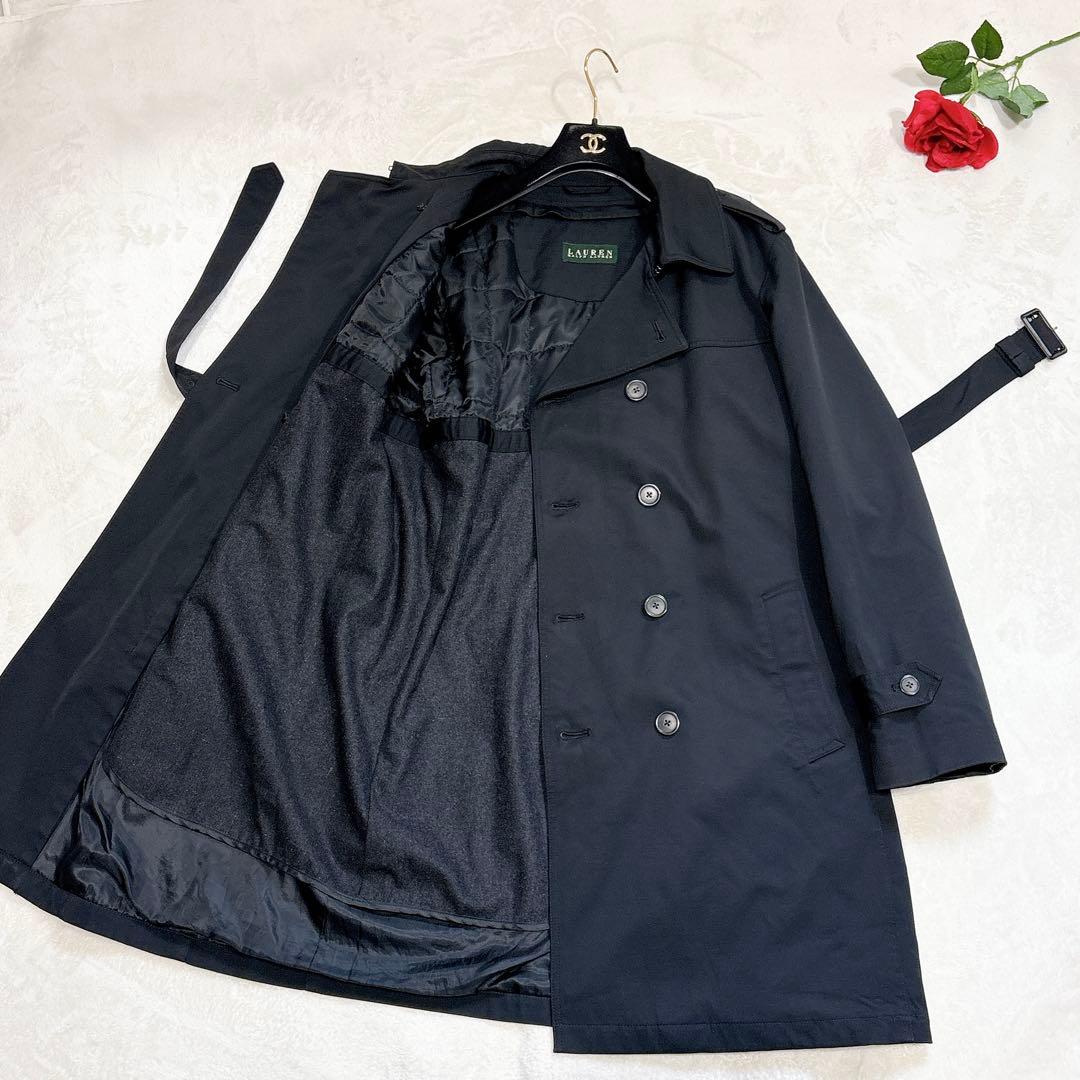 新品同様✨　ローレン　ラルフローレン　トレンチコート　ブラック　XXL