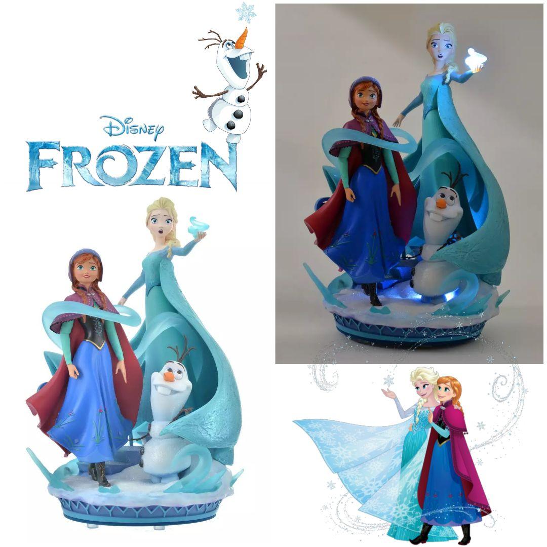 アナ、エルサ、オラフ フィギュア ライトアップ