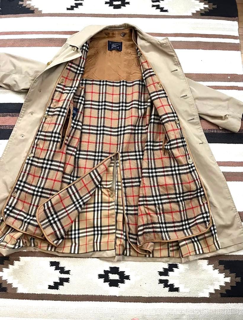 80s バーバリー バルマカーンコート 英国製 ウールライナー付