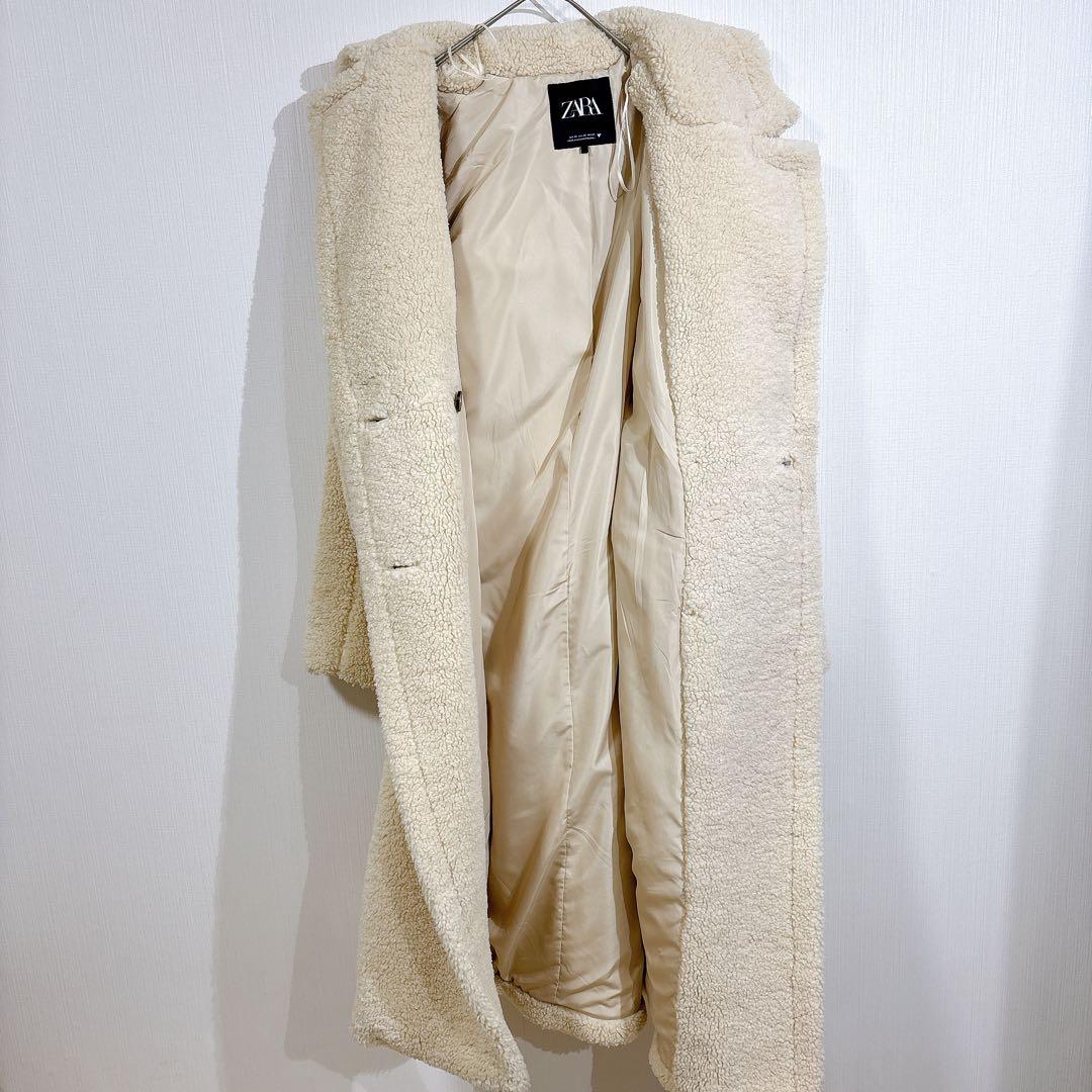 【美品◇完売品】ZARA ザラ　エクストラロング フェイクボア　テディベアコート