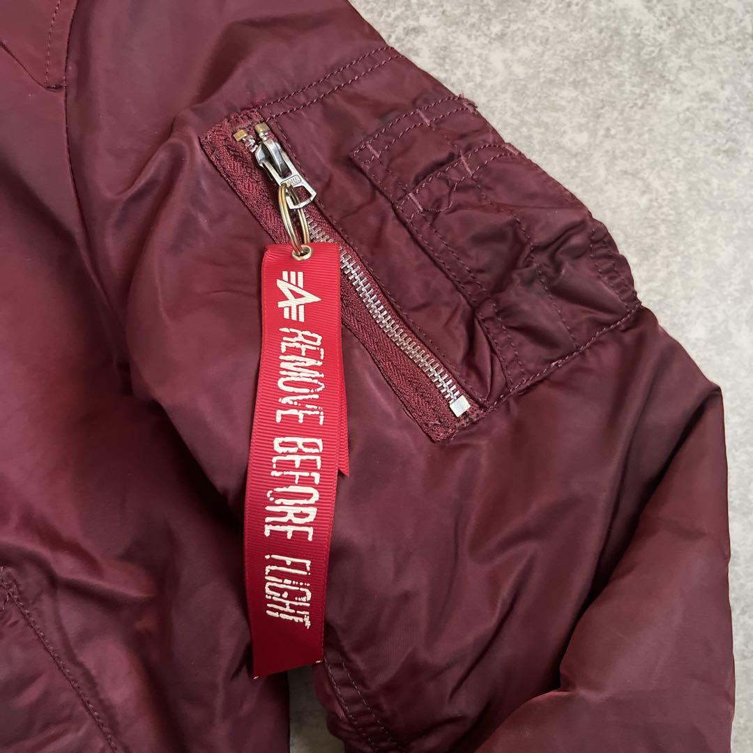 アルファインダストリーズ MA-1 バーガンディ M 短丈　フライトジャケット