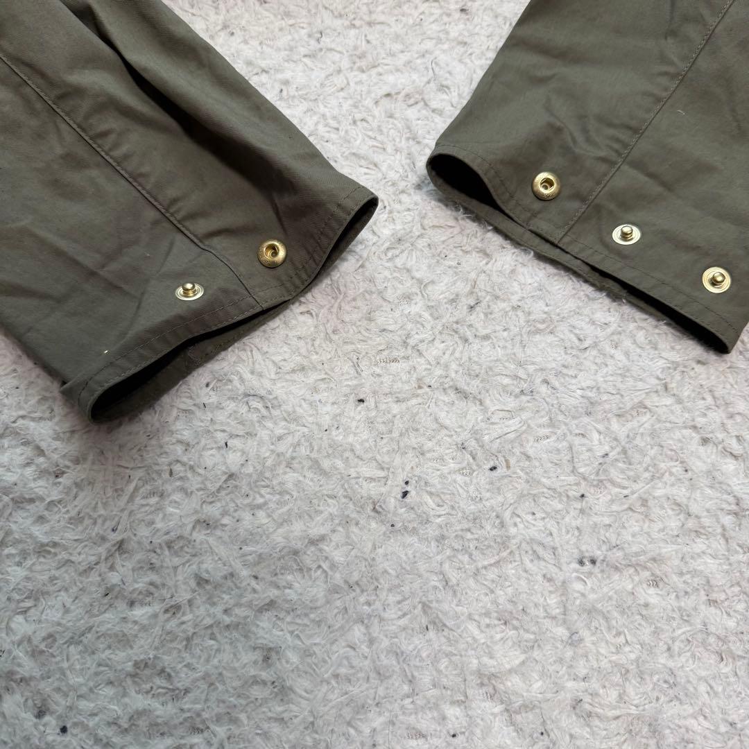 23年製極美品　バブアー　GAMEFAIR ロングコート　ピーチスキン　カーキ