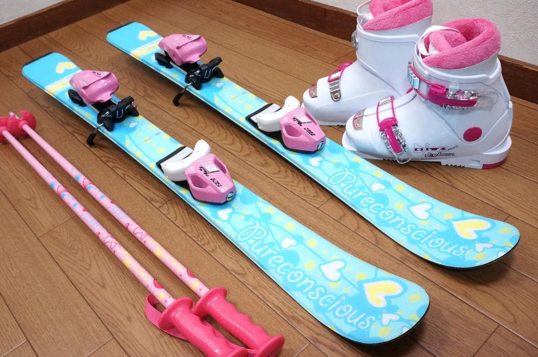 メンテ済 90cm 靴19cm PURE CONSCIOUS スキーセット