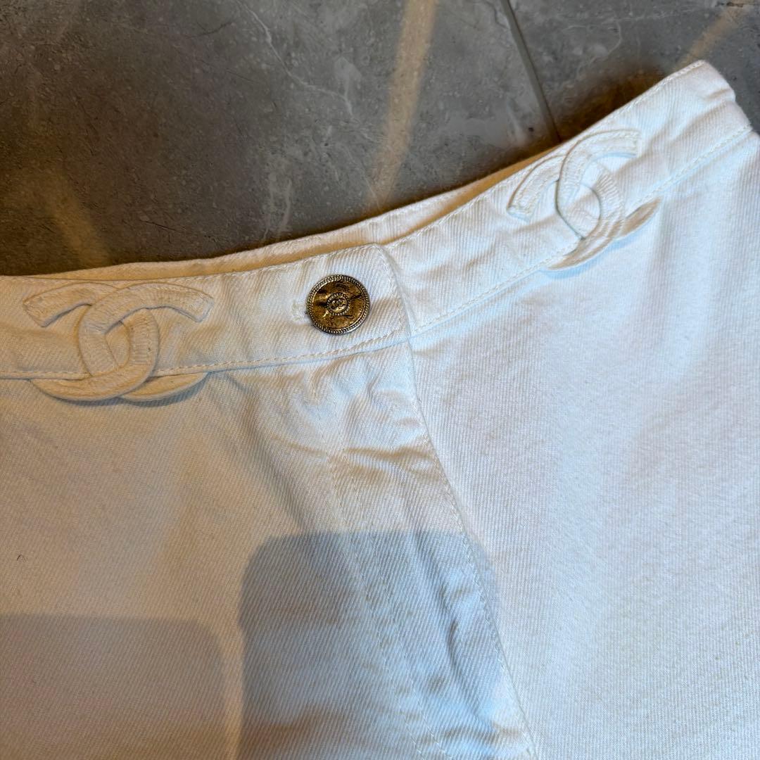 CHANEL ホワイトデニムパンツ36