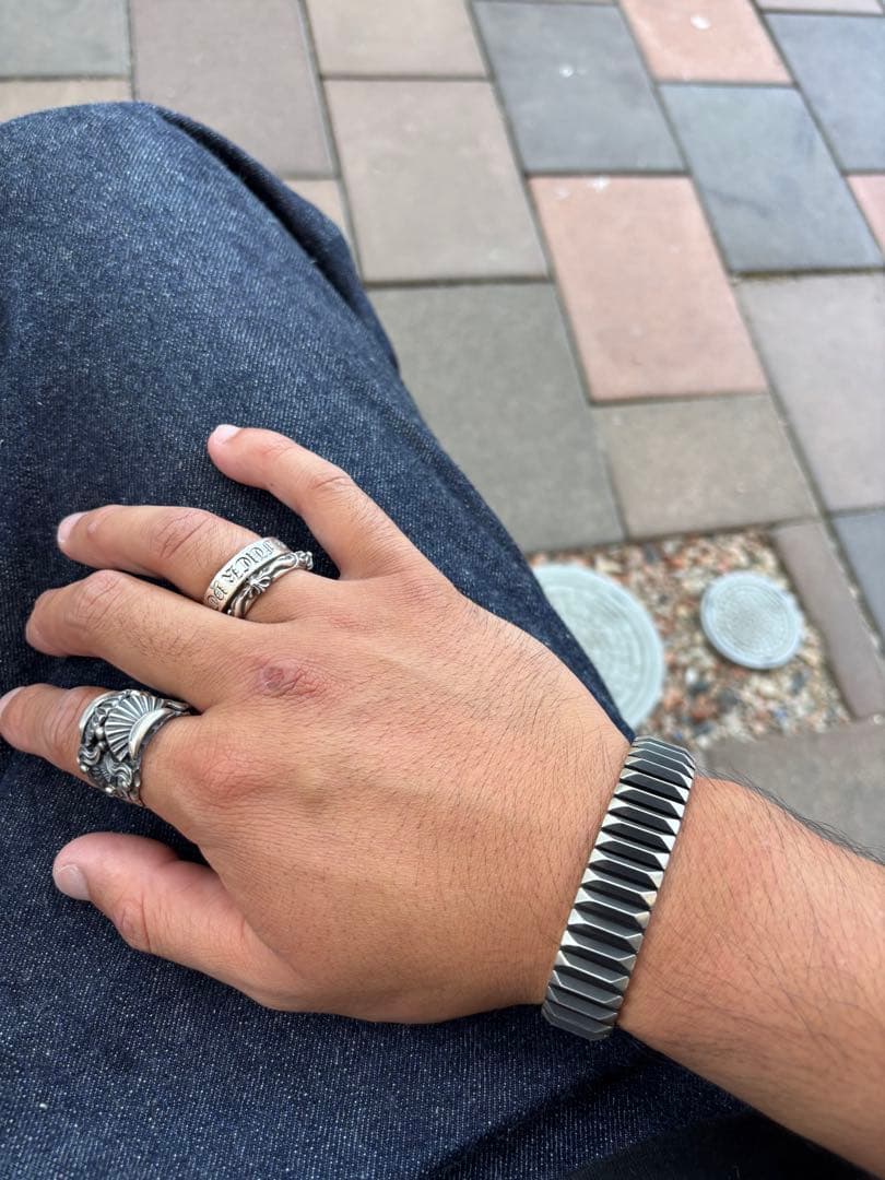 値下げ明日まで　Navajo インディアンジュエリー　Ｌ　Tahe バングル