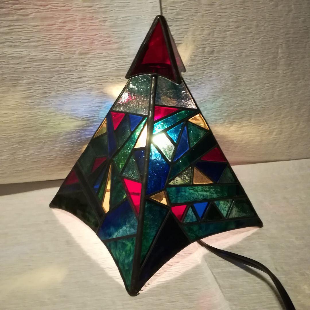 クリスマスツリー　ステンドグラス　アンティーク　Christmas　ヴィンテージ