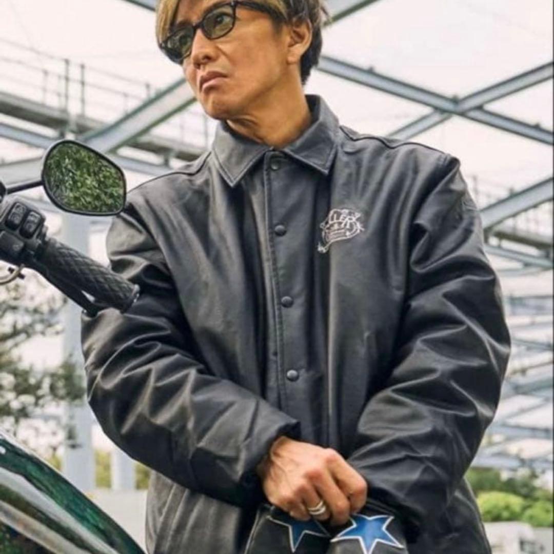 XLサイズ ROLLER FAKE LEATHER COACH JACKET