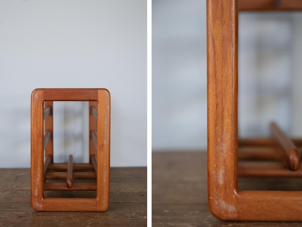 英国アンティーク木製マガジンラック/本立て/雑誌収納/本棚/新聞(91-109