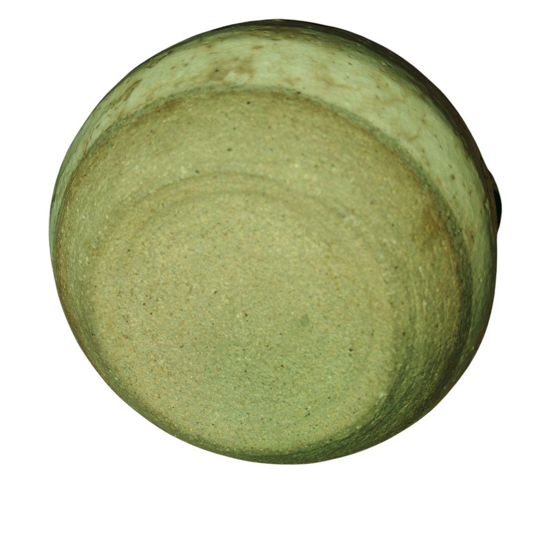 越後豊栄　太丘焼　織部釉土瓶　太丘銘　茶道