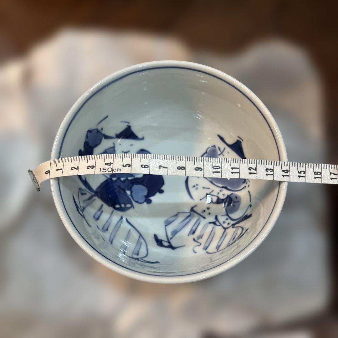 有田焼　しん窯　青花　小どんぶり　れんげ　小皿　2セット