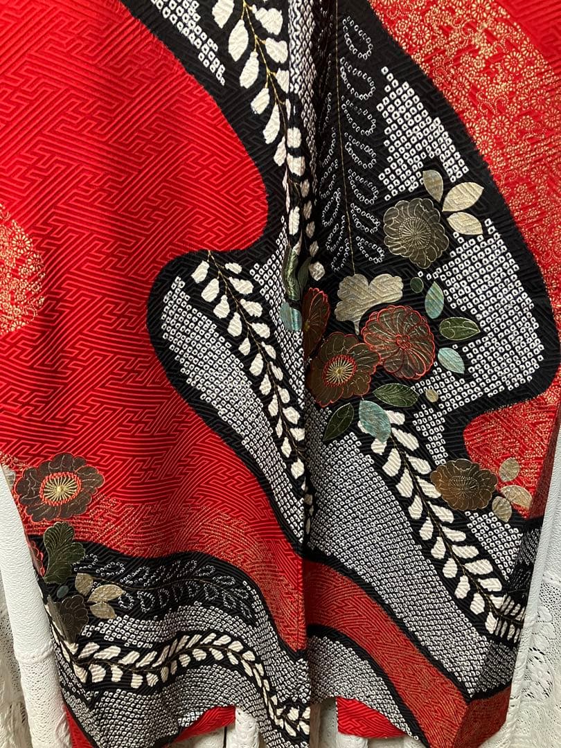 成人式　卒業式　正絹振袖、袋帯セット