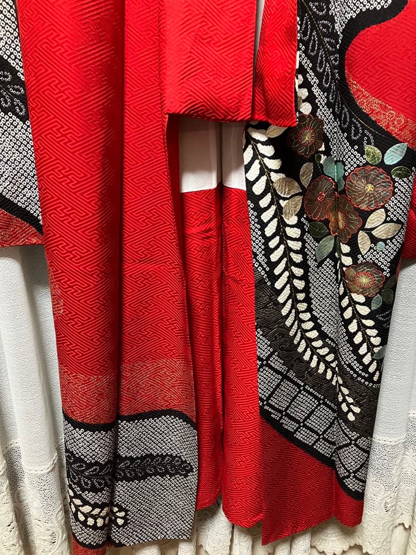 成人式　卒業式　正絹振袖、袋帯セット