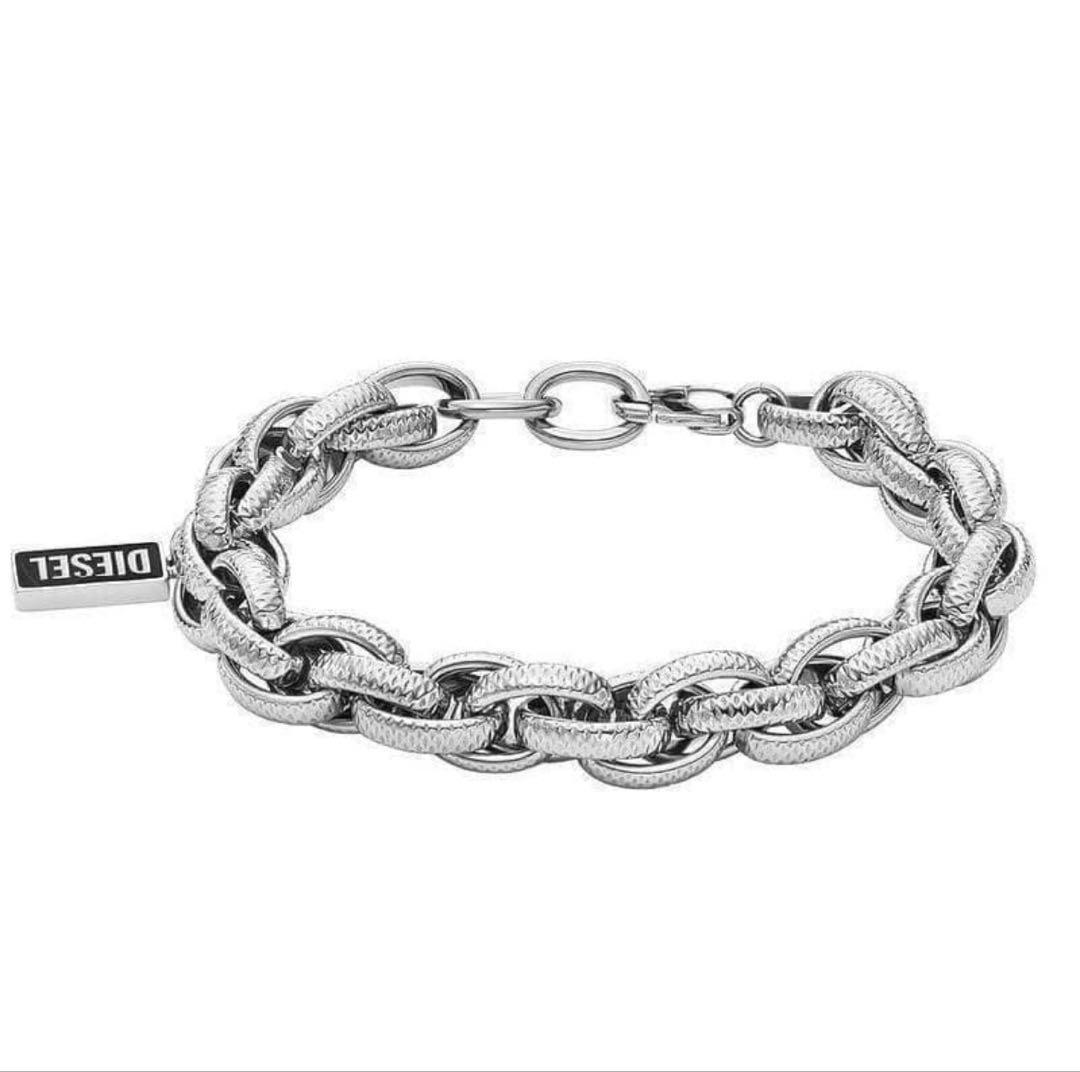 DIESEL シルバー チェーンリンク ブレスレット箱付き