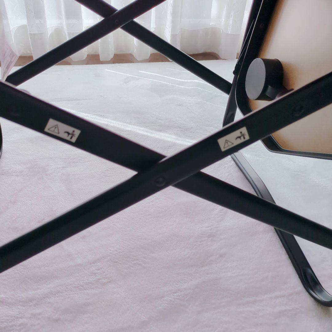 美品 コールマン サイドテーブル付デッキチェア2脚 レッド