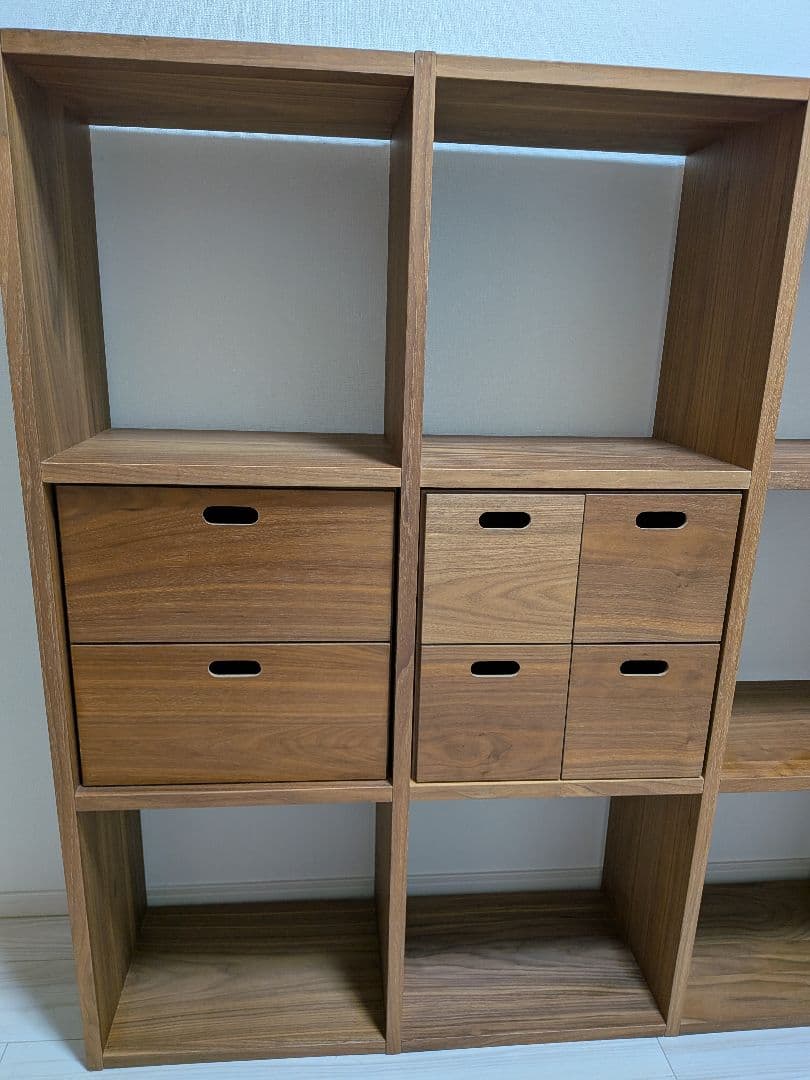 組立不要　無印良品スタッキングシェルフ3段×4列　引き出し3種付