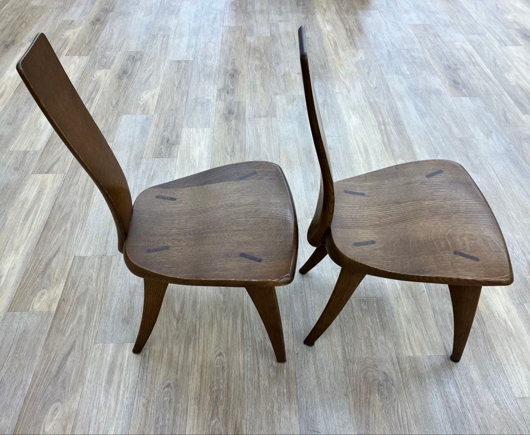 引取のみ埼玉　希少　シラカワ　S-250 飛騨家具　笏　2脚セット　ヴィンテージ