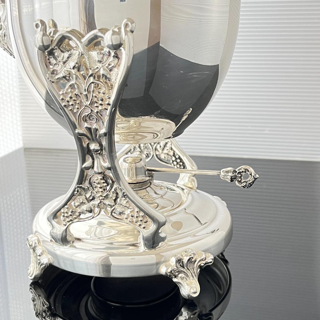 葡萄の透かしのティーケトル【シルバープレート】 スタンド / バナー