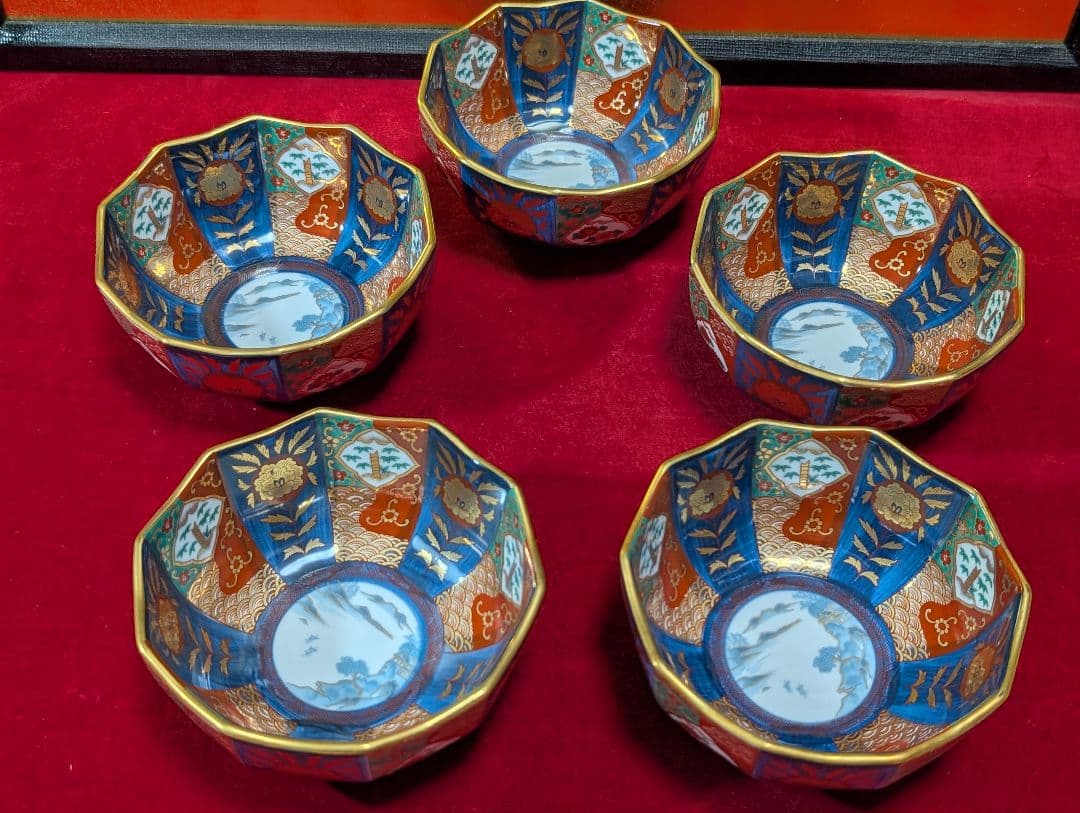 青藍窯　古伊万里　小鉢5客