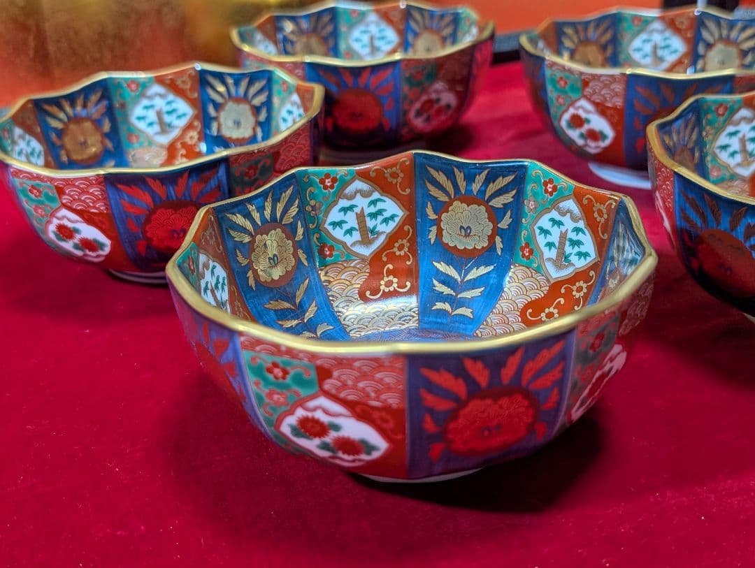 青藍窯　古伊万里　小鉢5客