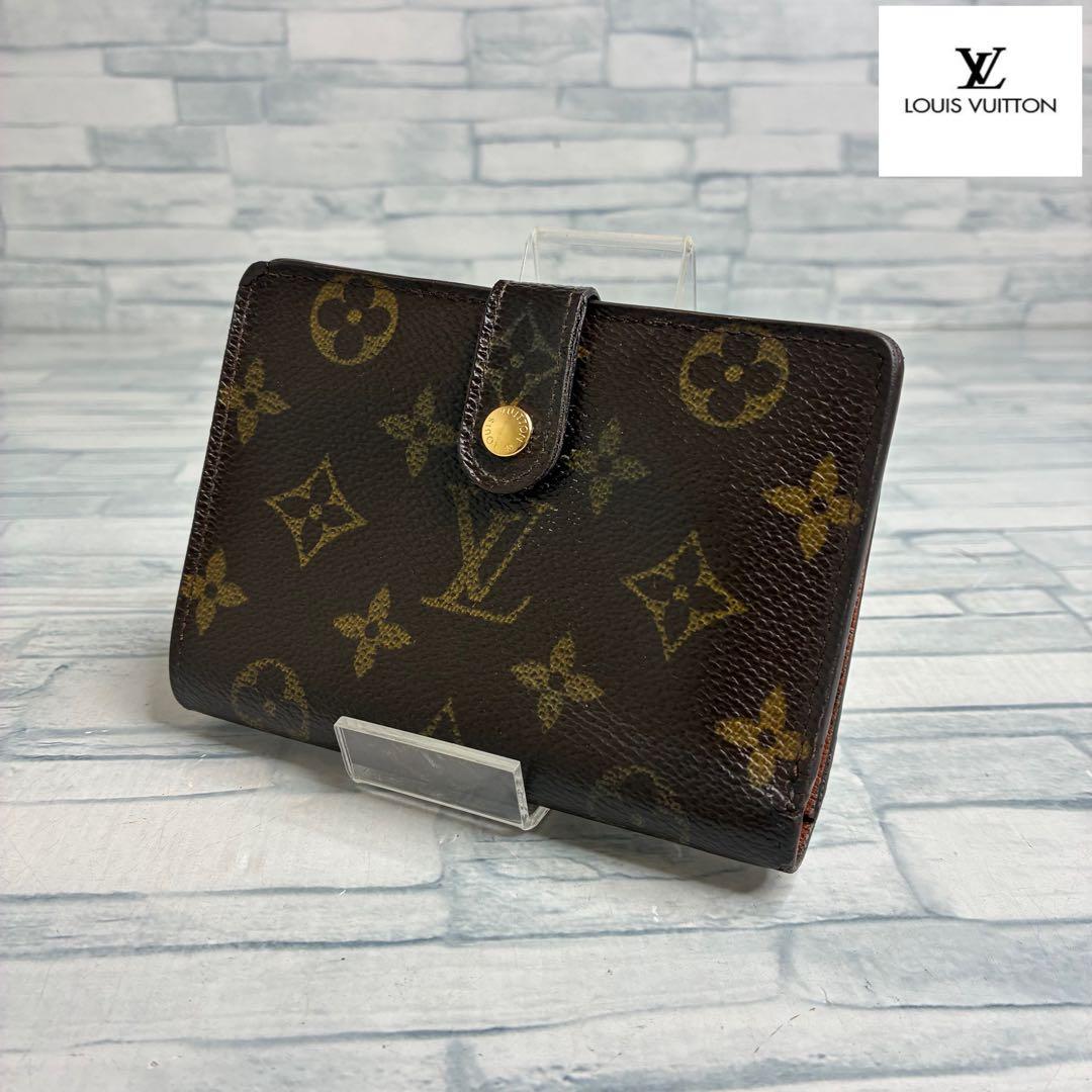 極美品　50 LOUIS VUITTON モノグラム がま口　二つ折り財布　e4