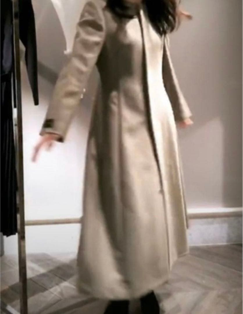 CELFORD セルフォード カシミヤ混 クルーネックフレアコート