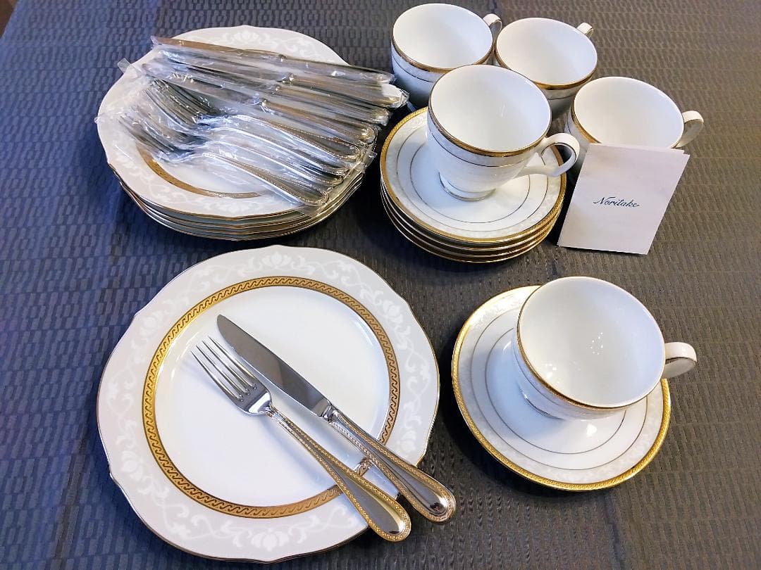 新品　美品　ノリタケ　食器　カップ＆ソーサー　プレート　カトラリー　20点♪