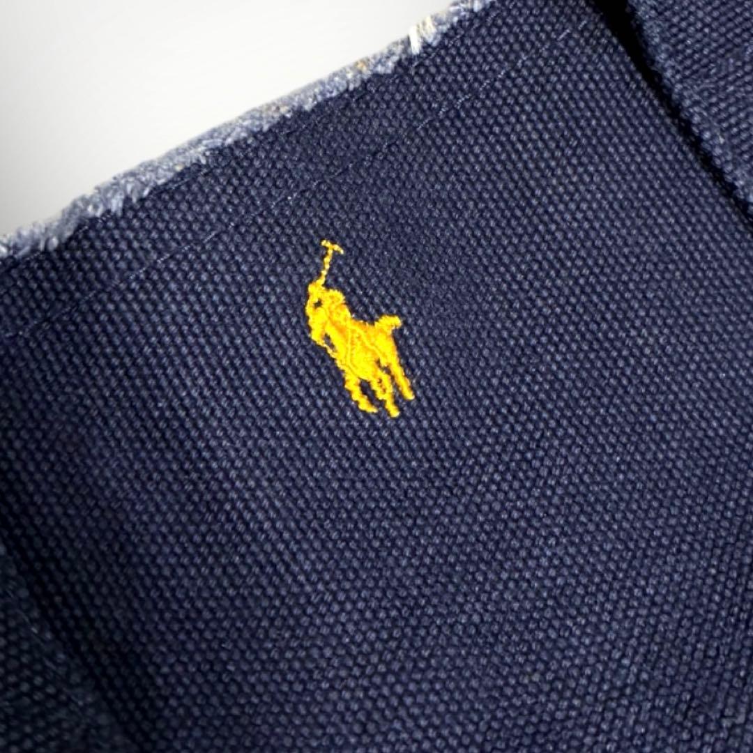 【極美品✨】Ralph Lauren デニム　トートバッグ　レア　切りっぱなし