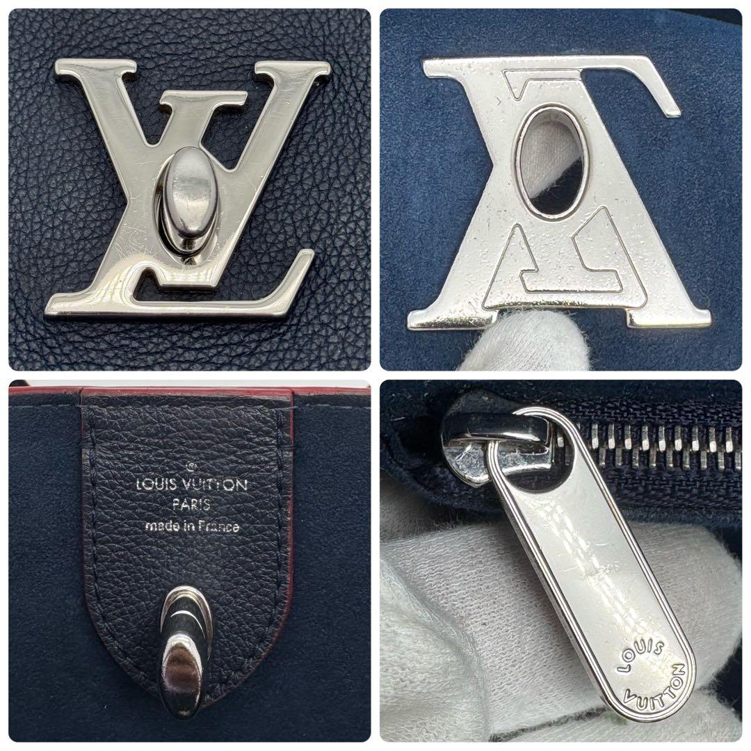 【美品】ルイヴィトン　ロックミー　ゴー　マリーヌルージュ　トートバッグ　ネイビー