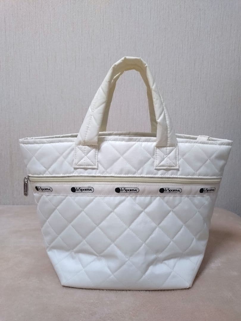 レスポ　神崎恵さんコラボ　トートバッグ　メレンゲホワイト　創立50周年記念バッグ