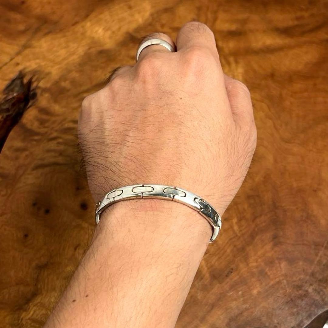 メキシコ ヴィンテージ シルバー モダンヘビー ブレスレット MEXICO925